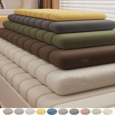 VisLarsc Custom Indoor Window Seat Cushion, Teddy Fleece Bench Cushion, Waterproof, Non-Slip Base, Zipper, High-Density Foam, Light Gray, 150 × 20 × 6.5 cm