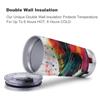 NHYDSPQ Stainless Steel Straw Travel Tumbler with Colorful Piano Keyboard Print view 4