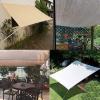 Outdoor Shade Sail, 1.2 x 2.5 m, 95% UV-Resistant Mesh, Brown, with Ropes view 2