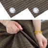 Outdoor Shade Sail, 1.2 x 2.5 m, 95% UV-Resistant Mesh, Brown, with Ropes view 3