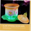 TOPBATHY 3-Piece Buddha Cup Candle Holder Set, Decorative Offering Bowls, Multifunctional Sacred Chalices, Buddhist Altar Bowls with Water Cups view 2