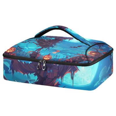 JUMBEAR Happy Halloween Scarecrow Insulated Casserole Carrier