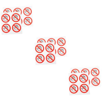 Lurrose 30-Piece Do Not Touch Self-Adhesive Warning Stickers for Factories, Laboratories and Workshops