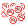 Lurrose 30-Piece Do Not Touch Self-Adhesive Warning Stickers for Factories, Laboratories and Workshops view 3
