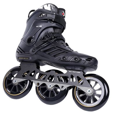 Weyot Inline Skates for Men and Women, 3-Wheel, 110 mm, Professional Fitness Skates, Unisex, EU 35/UK 3.5/22.5 cm, Black