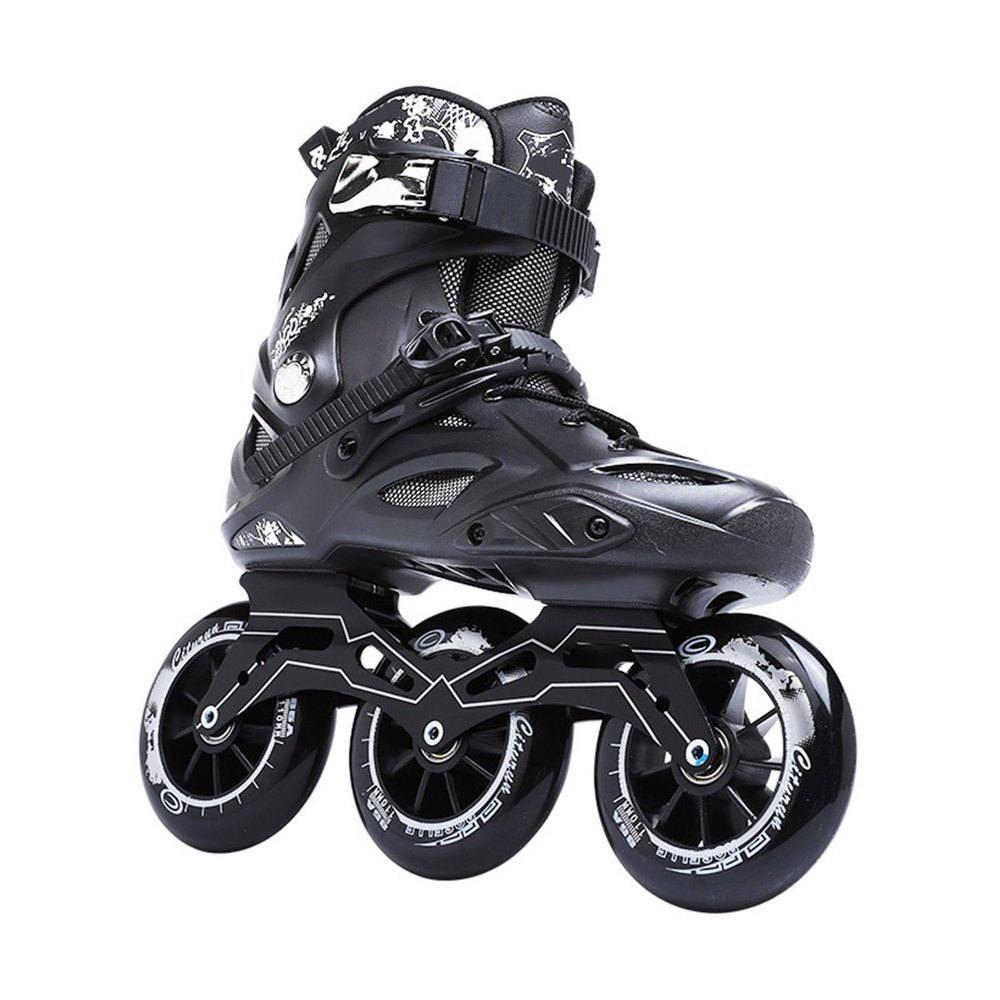 Weyot Inline Skates for Men and Women, 110 mm 85A Wheels, EU 43 / UK 7.5 / 26.5 cm, Black