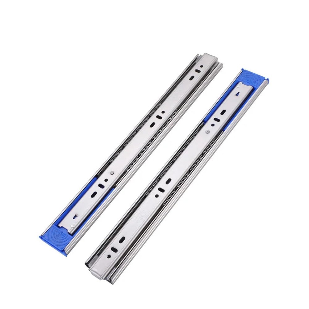 ALBHGSVS 45 mm Stainless Steel Drawer Slides, 10–22 in, 3-Section Rebound Cabinet Rails