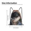 YWSOTRE Labrador Dog Duck Hunting Black Drawstring Gym Sackpack, M view 4