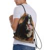 YWSOTRE Bernese Mountain Dog Drawstring Backpack, Unisex, M view 3