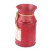 STOBAZA Floor Vase Milk Can, Galvanized Iron, Red, Retro view 1