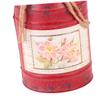 STOBAZA Floor Vase Milk Can, Galvanized Iron, Red, Retro view 2