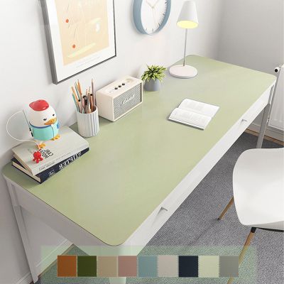 Waterproof PU Leather Desk Mat, Beige, 70 x 140 cm