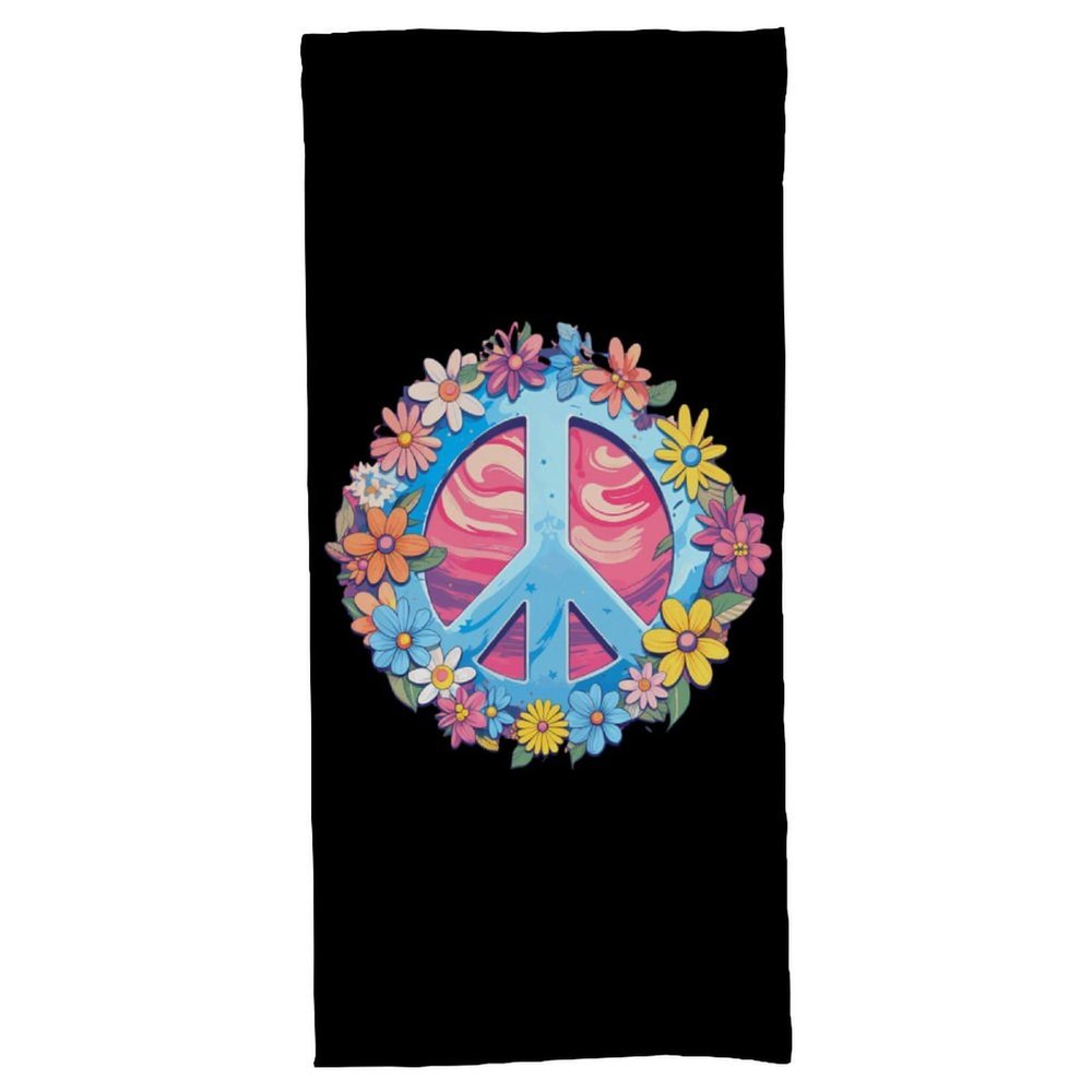 40 x 70 cm Peace Sign Beach Towel, Soft and Quick-Drying