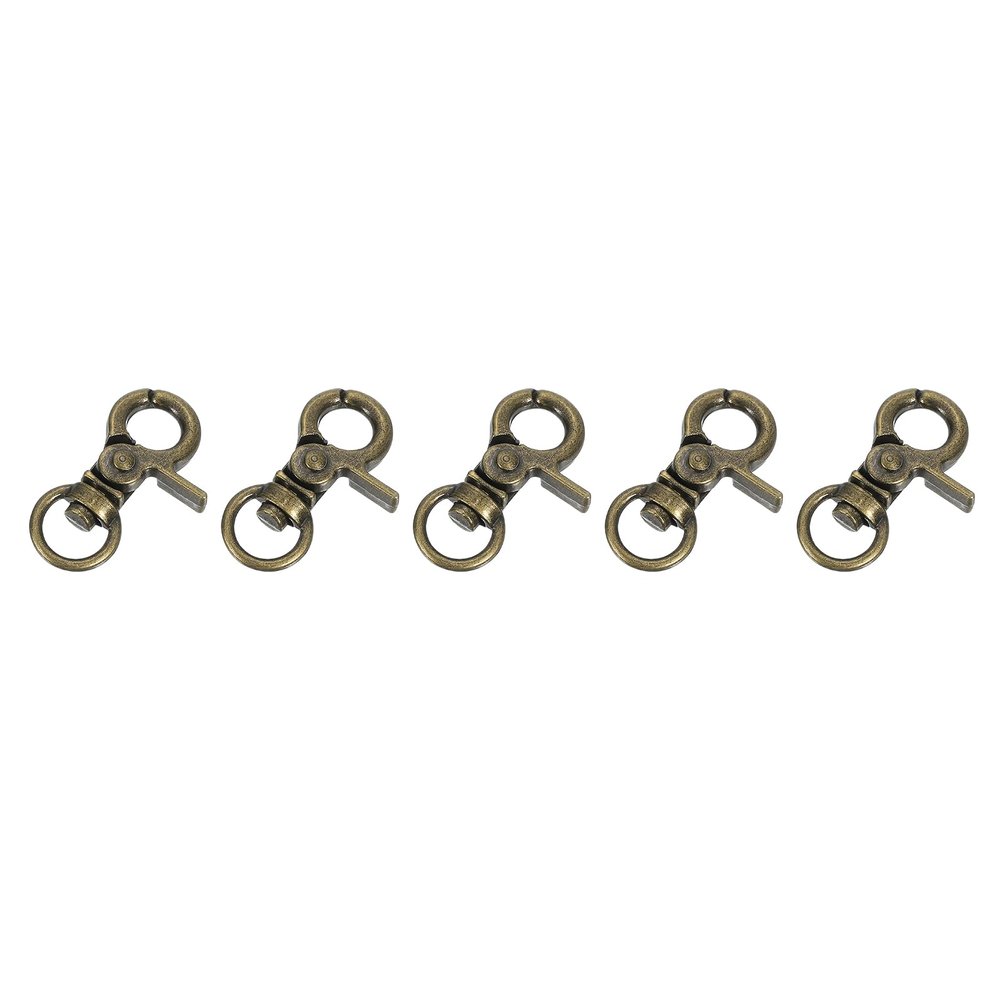 QUARKZMAN 5-Piece Swivel Snap Hooks, 1.22 x 0.7 in, Bronze
