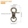 QUARKZMAN 5-Piece Swivel Snap Hooks, 1.22 x 0.7 in, Bronze view 2