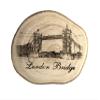 Decorative London Bridge Magnet on Wooden Disc, 6.5 x 7.5 cm (Oriello) view 1