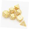 Metal Dice Set with 7 Polyhedral Dice Made of Zinc Alloy view 3