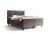 PAMIR24 Box Spring Bed with 2 Bonnell Mattresses H3-2, Storage Boxes, Foam Topper and LIM Headboard, Brown, 140 x 200 cm view 2