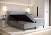 PAMIR24 Box Spring Bed with 2 Bonnell Mattresses H3-2, Storage Boxes, Foam Topper and LIM Headboard, Brown, 140 x 200 cm view 3