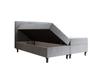 PAMIR24 Box Spring Bed with 2 Bonnell Mattresses H3-2, Storage Boxes, Foam Topper and LIM Headboard, Brown, 140 x 200 cm view 4