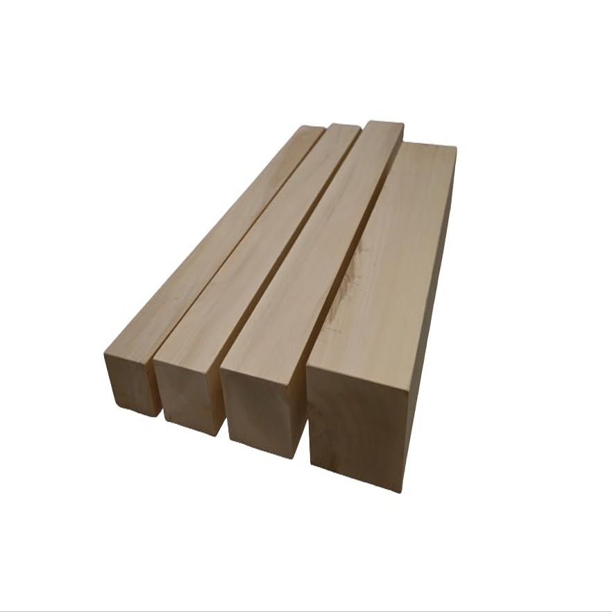 Beech Square Timber Beam, 7 x 7 cm, 9 x 9 cm, 10 x 10 cm (119 cm Long, 12 x 12 cm Wide)