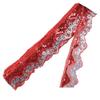 Anevous 10-Yard Mesh Sequin Lace Trim, 5 cm Wave Ribbon, Red view 1