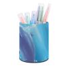 Dwrepo Round Leather Pen Holder with Loving Dolphins view 1
