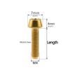 YUANYAO 4-Piece Titanium M4 Allen-Head Bike Screws, 8/12/15/20 mm, Blue, M4 x 8 mm view 3