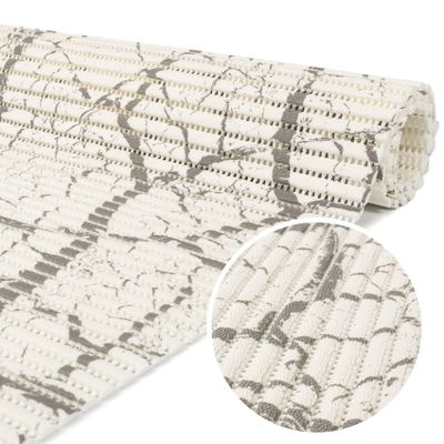 ANRO Soft Foam Bath Mat, Shower & WC Runner, Non-Slip, Marble Gray/White, 1500 x 130 cm (15 m)