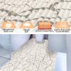 ANRO Soft Foam Bath Mat, Shower & WC Runner, Non-Slip, Marble Gray/White, 1500 x 130 cm (15 m) view 2