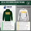 NFL Youth Repeating Logo Football Fleece Pullover Hoodie, Forest Green, X-Large view 2