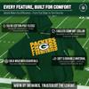 NFL Youth Repeating Logo Football Fleece Pullover Hoodie, Forest Green, X-Large view 3