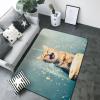 Cake Battle Cat Plush Rug for Living Room, 203 x 147 cm view 3