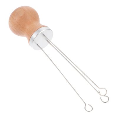 Amosfun 2-Piece Espresso Coffee Distribution Needle Set, Beige