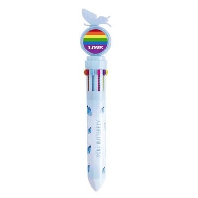 No/No Love LGBT Rainbow Art Deco Fashion Retractable Multicolor Ballpoint Pen School Supplies