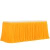 FANSU Party Decoration Table Skirt, Easy to Install and Reusable, Orange A, 9 ft/275 x 77 cm view 2