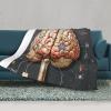 JKSEEPYN Double-Layer Human Brain Print Blanket, Reversible Soft Warm Throw view 2