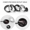 JXZDH Desk Cable Grommets, 10-Pack, Zinc Alloy, Black, 60 mm view 2