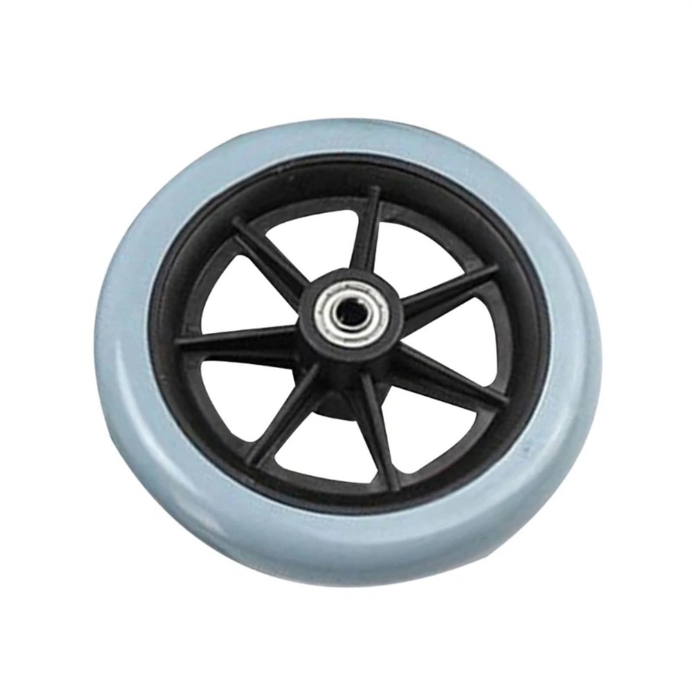 SUBLXPoten 6/8-Inch Wheelchair Front Caster, Heavy-Duty Solid Tire, Gray