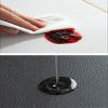 CIEEIN PU/PVC Round Table Mat, Black/Gray, 70 cm view 4