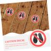 HOMSFOU 18-Piece No-Step Warning Stickers for Factories, Construction Sites, and Hazardous Areas view 4