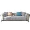 Quilted Velvet Sofa Cover for 1-, 2-, or 3-Seater Sofas, Non-Slip L-Shaped Protector (Gray 2, W 110 x L 210 cm) view 1
