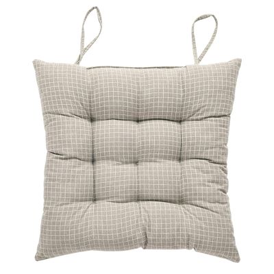 Wttfc Light Gray, 2-Pack Chair Cushions (45 x 45 x 5 cm) with Ties