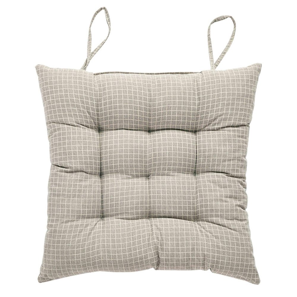 Wttfc Light Gray, 2-Pack Chair Cushions (45 x 45 x 5 cm) with Ties