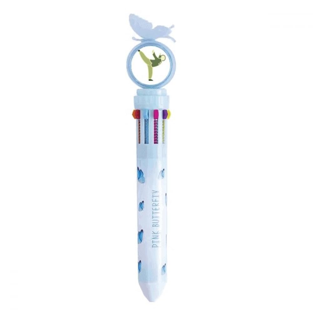 no/no Kungfu Ballpoint Pen with Chinese Pattern, Art Deco Style, Fashionable, Retractable, Multicolor, School Supplies