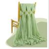 XIAOLZSL 10-Piece Chiffon Chair Sashes for Weddings, Parties, Banquets and Events, 30 x 180 cm, Sage Green view 1