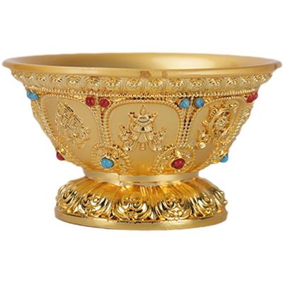 Dianzan Auspicious Tibetan Buddhist Water Offering Bowl