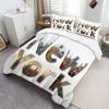 Premium 135 x 200 cm Microfiber Bedding Set with New York and Manhattan Landscape Collage, Single Bed, Breathable and Easy-Care, with 80 x 80 cm Pillowcases view 2