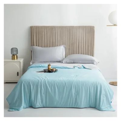 HWJFDC Cooling Blanket for Bed, Silky Lightweight Summer Blanket, Double-Sided Cooling Fabric, Blue, 150 x 200 cm
