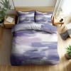 Doodle Lilac 3-Piece Bedding Set, 180 x 200 cm, Gray Microfiber with 2 Pillowcases view 1